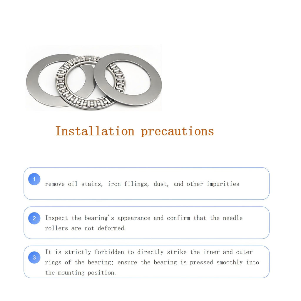 RPS-IND 2PCS AXK7095 Thrust Needle Roller Bearings with Washers