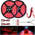 LED Boat Strip Lights, 32.8FT Red Marine Pontoon Led Lights, Waterproof