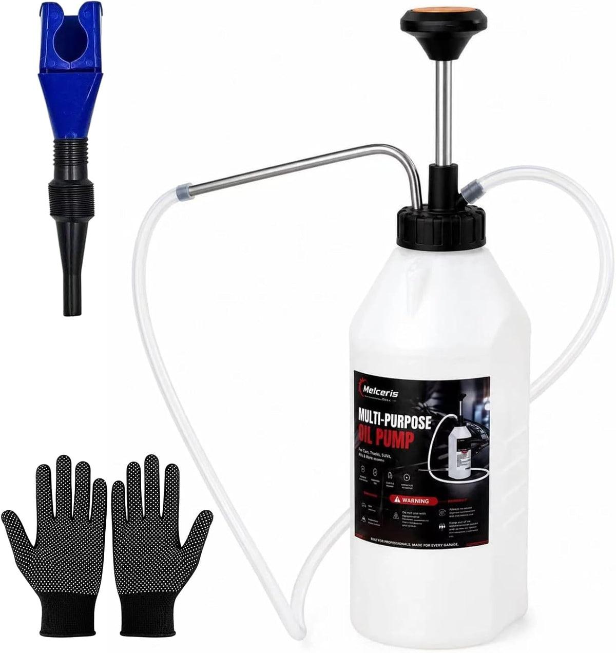 1.585 Quart Multi Purpose Hand Oil Transfer Pump with 39.5" Hose&Funnel