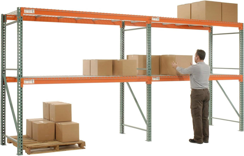 Teardrop Pallet Rack Add-On Unit, 120" W x 48" D x 120" H | 5630 lbs Shelf Capacity, Steel Construction, Orange &