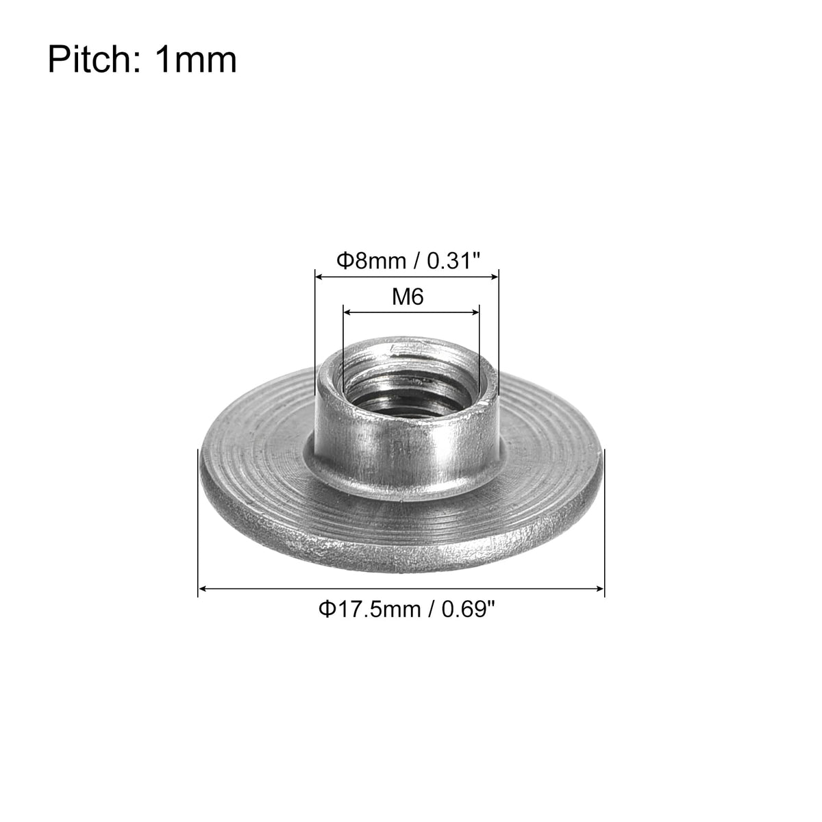 uxcell 24pcs M6 Carbon Steel Tee Nuts
