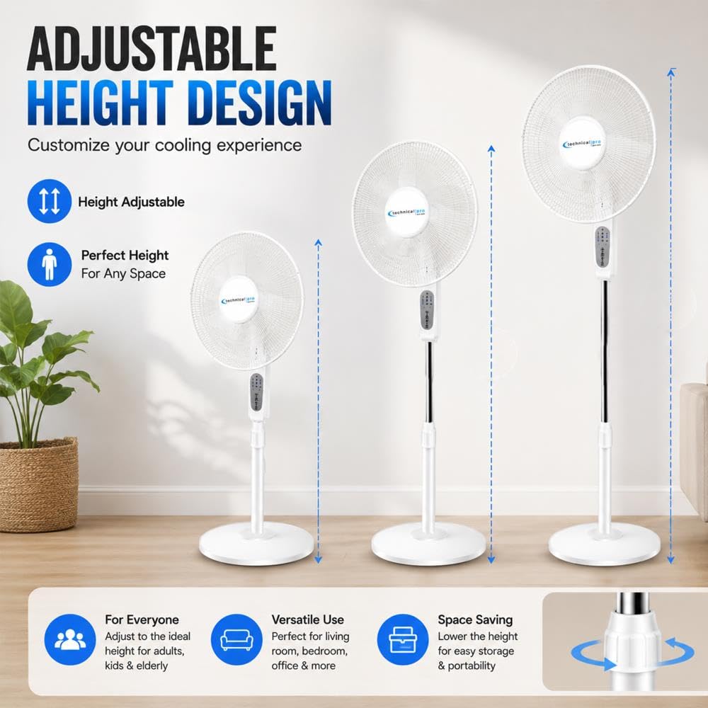 Smart 16" Standing Fan with WiFi Control