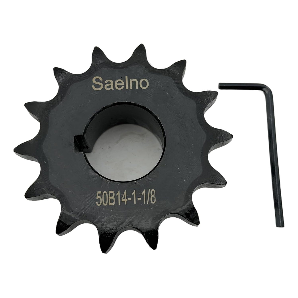 #50 Roller Chain Sprocket Type B 1 1/8 inch Bore 14 Tooth, Hardened Antirust 1045 Steel Drive Sprockets 50B14-1 1/8