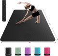 Extra Large Yoga Mat - 72"x48"x6mm (1/4 inch), Non-Slip, Durable, Thick Wide Exercise Mat for Home Workouts, Yoga