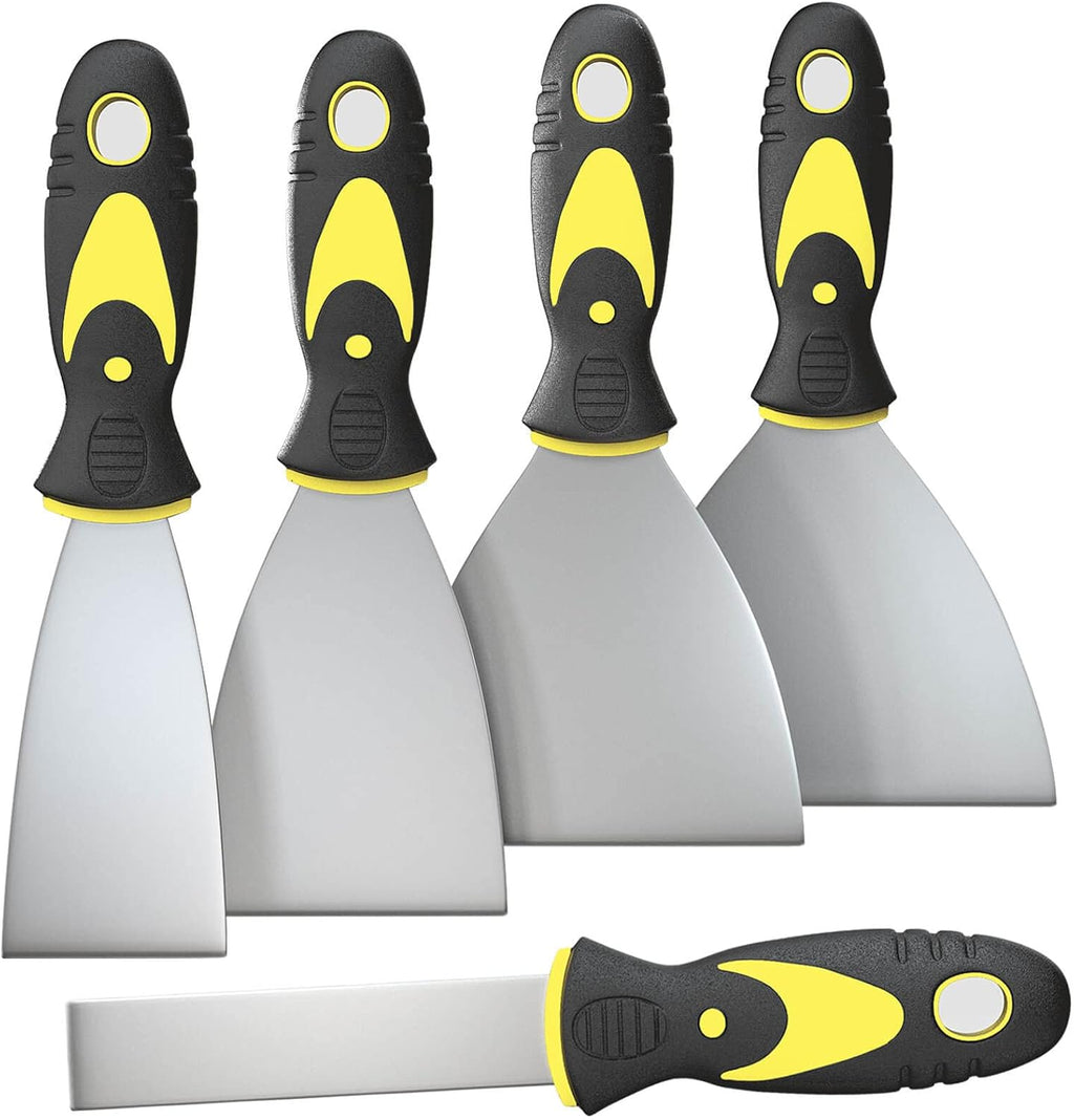 5Pcs Putty Knife, Set, 1" 2" 3" 4" 5" Scraper, Spackle Knife, Paint Scraper, Scraper Tool, No Rusting, Perfect For