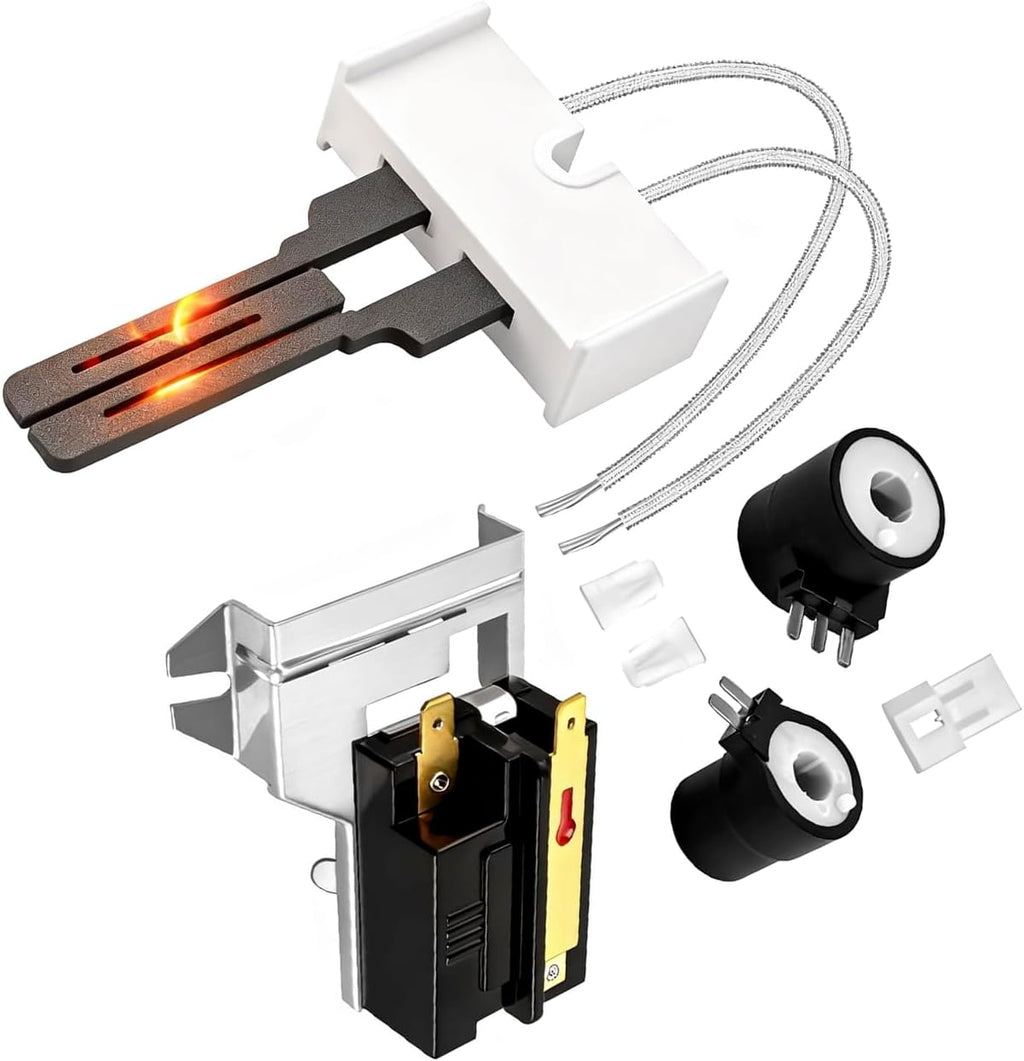 Upgraded Dryer Igniter Dryer Gas Valve Coil & Flame Sensor Replacement for Maytag MDG5500AWW MDG5600AWW MDG7600AWW MDG8600AWW MGD4500MW0 MGD4500TW0 MGD4500TW1 MGD5500FC0 MGD5500FW0 MGD5570TW0