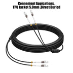 Outdoor LC to LC OM3 Fiber Patch Cable Multimode TPU, 25M(82ft)