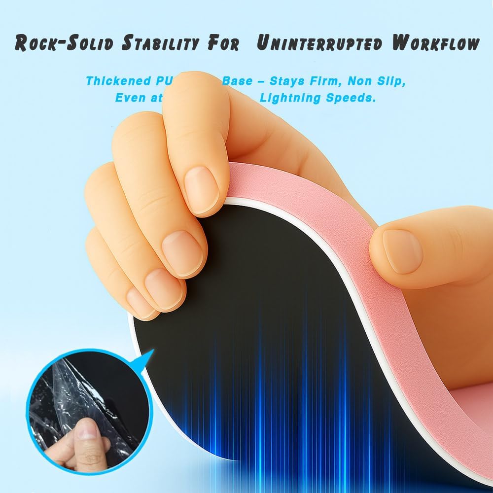 ErgoComfort Gel Wrist Rest Mouse Pad-Ergonomic Office Mousepad with Wrist Support-Non-Slip, Design Desk Accessories