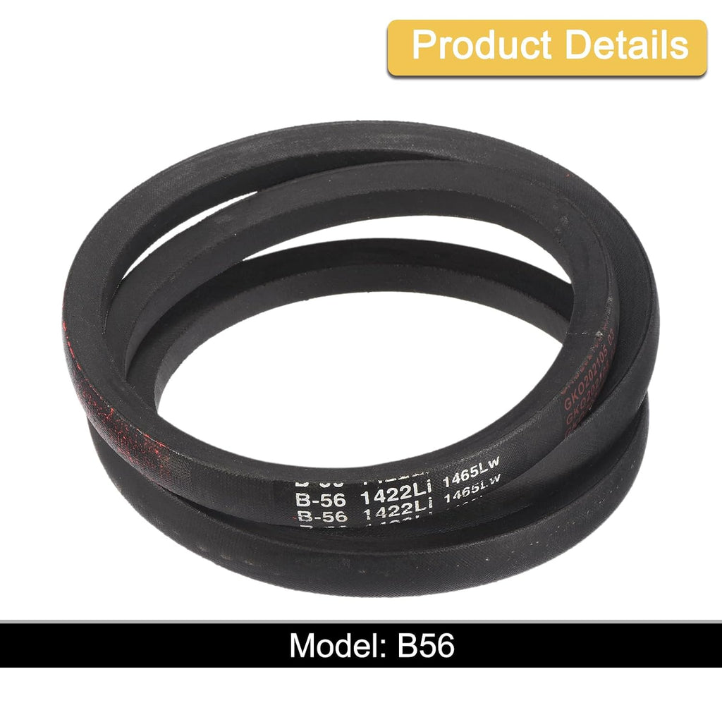 uxcell 3pcs B56 Classic Wrapped V-Belt, 59" Outer Circ B Profile V-Belt