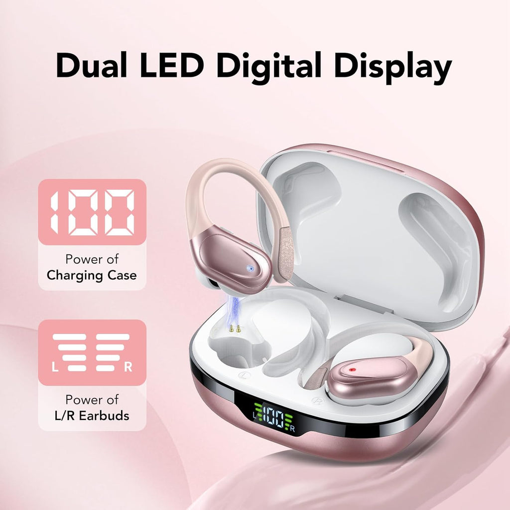 Ear buds Wireless Earbuds Bluetooth 5.3 Headphones 60hrs Playtime with Digital Display Sports Wireless Headphones