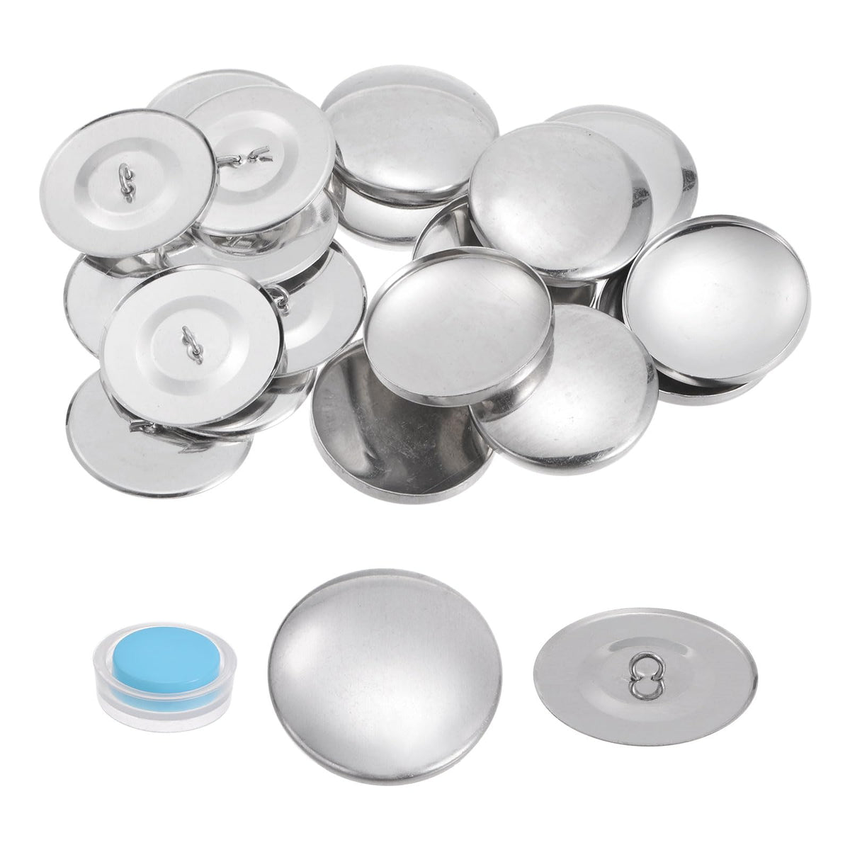 10 Sets Self Cover Button Kit 60L 1.5" 38mm with Wire Backs