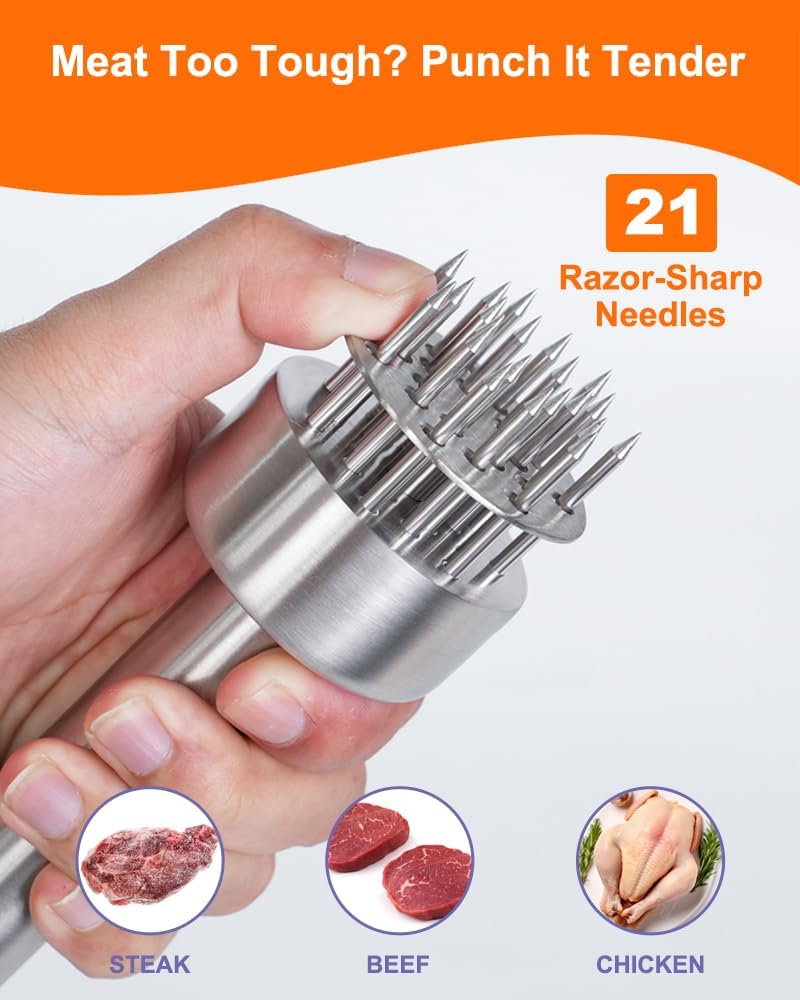 Meat Tenderizer Tool, 304 Stainless Steel Needle Tenderizer