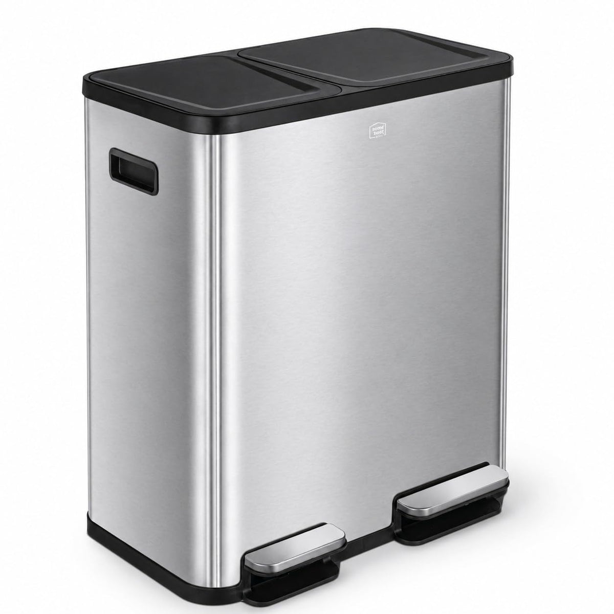 19 Gallon Large Kitchen Trash Can with Dual Compartments