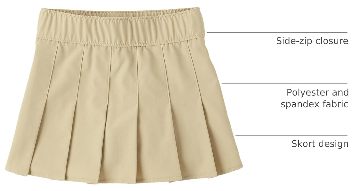 Girls' Uniform Performance Pleated Skorts