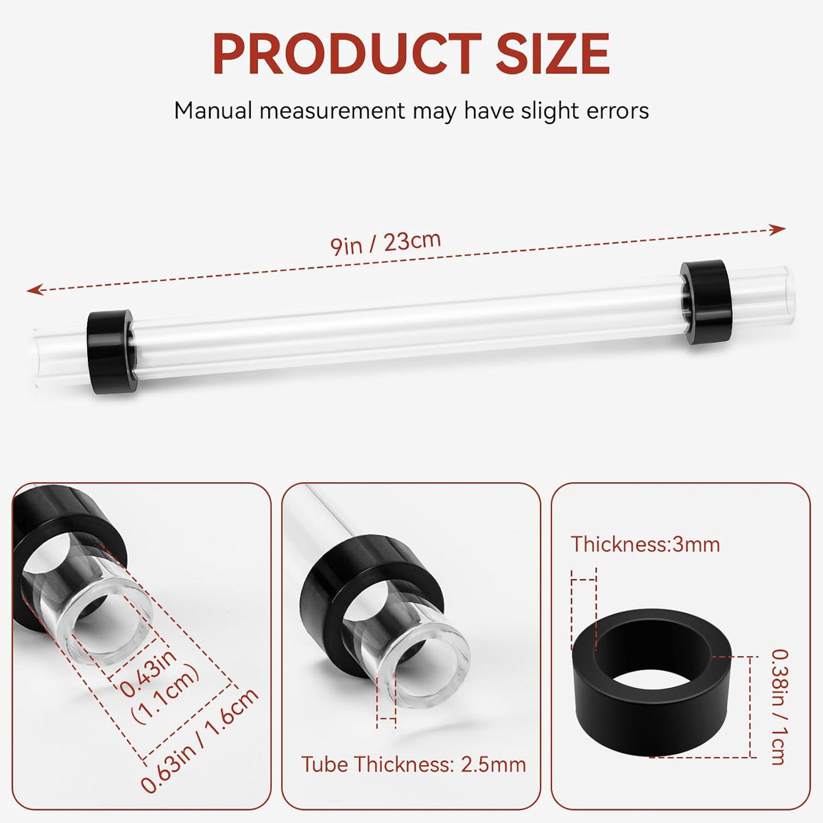 9 Inch Steam Boiler Sight Glass Tube
