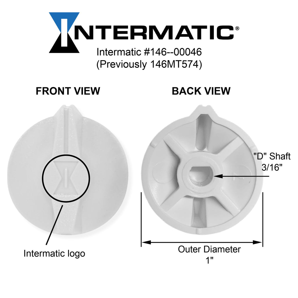 Intermatic 146MT574 Timer Knob for FD Series Spring Wound Timers - White