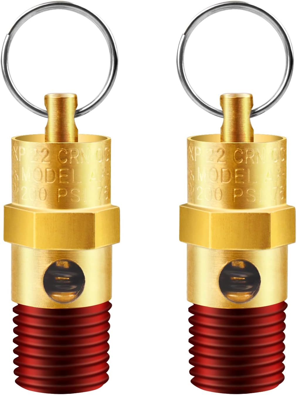 1/4'' NPT Male 200 PSI Air Compressor Pressure Relief Valve Brass