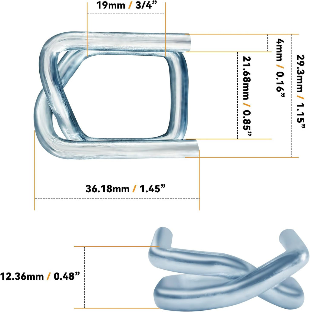 Galvanized Banding Strapping Metal Wire Buckle for Packaging Pallet Woven Composite Cord Strap Nylon Band