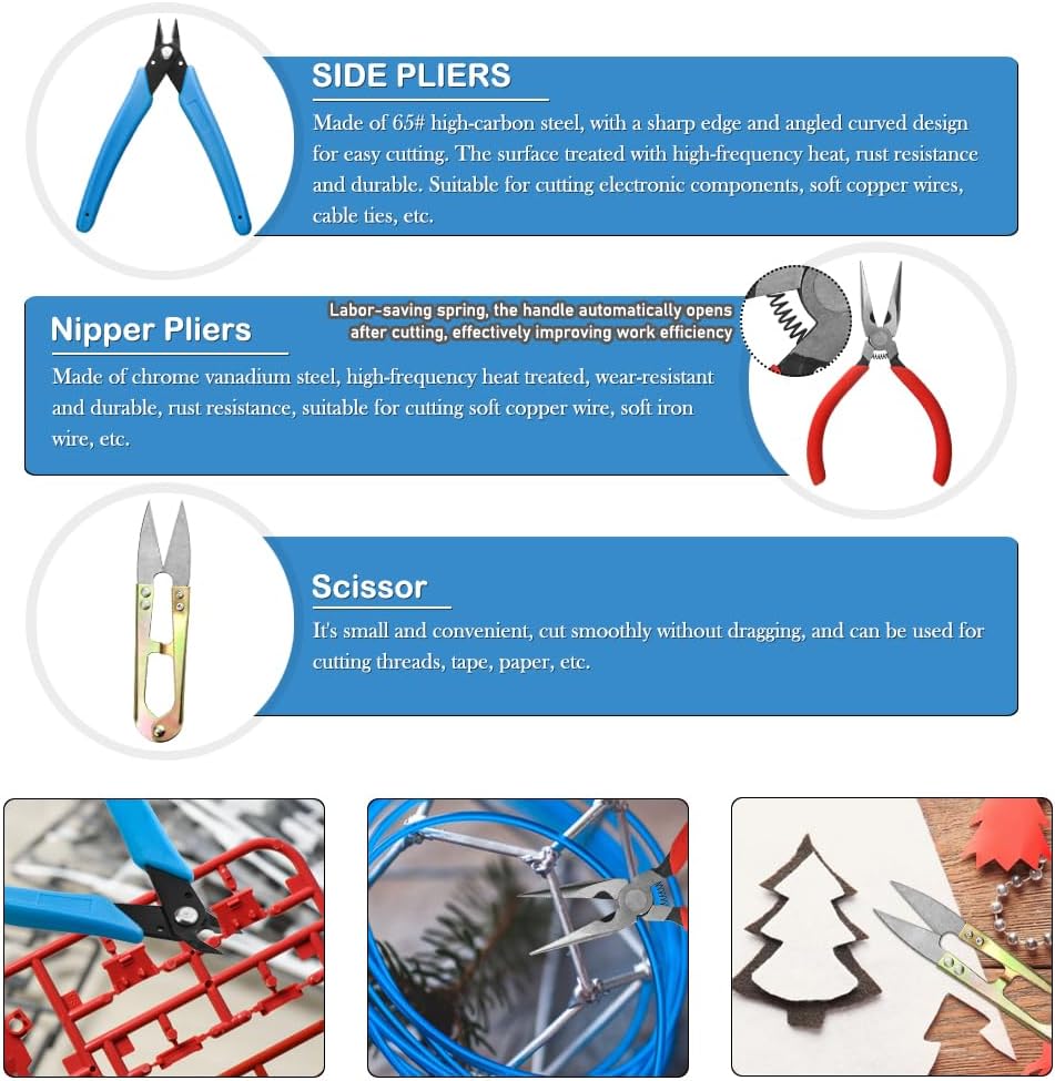 85 PCS Model Tools Kit Hobby Building Tool Craft Set Modeler Basic DIY Tools for Cars, Airplanes, Buildings, Robots