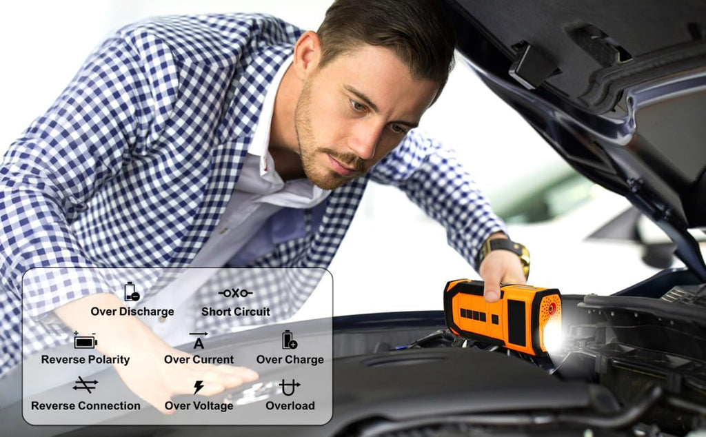 Car Jump Starter with Air Compressor, 3000A Car Battery Jumper Starter Portable (9.0 Gas/6.5L Diesel) with 150PSl