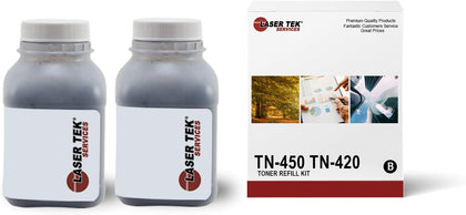 Compatible TN-450 TN-420 Toner Refill Kit – Refills Brother TN450 TN420 Toner Cartridges – Works with HL-2270DW