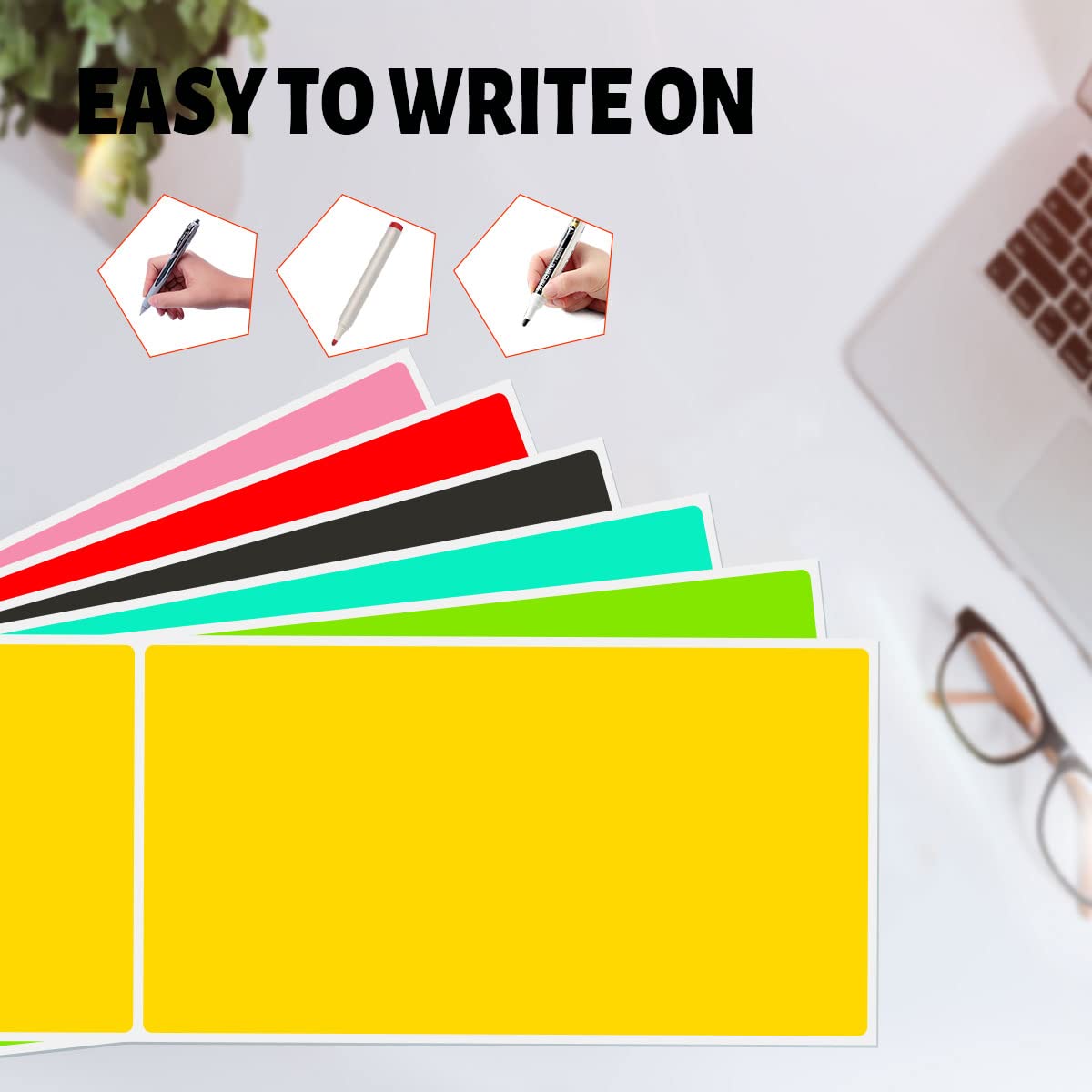 5 x 3 inch Rectangle Color-Code Sticker Label,250P Sky-Blue Moving Labels