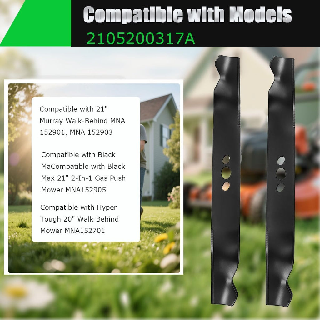2105200317A 21 inch Mower Blade Compatible with Murray Hyper Tough Blackmax