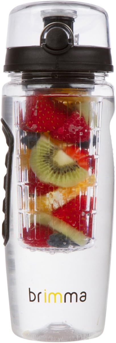 Fruit Infuser Water Bottle - 32 oz Large, Leakproof Plastic Fruit Infusion Water Bottle for Gym, Camping, and Travel