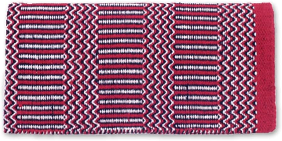 Ramrod Doubleweave Saddle Blanket, Red/Black/Cream, 32 x 64-Inch