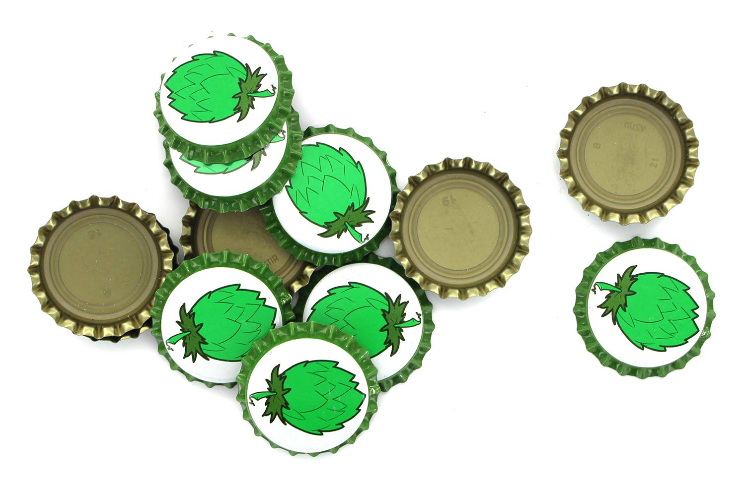 LD Carlson Beer Bottle Crown Caps - Oxygen Absorbing for Homebrew (Hop Cone), Green (CP-TDOQ-RX9H)