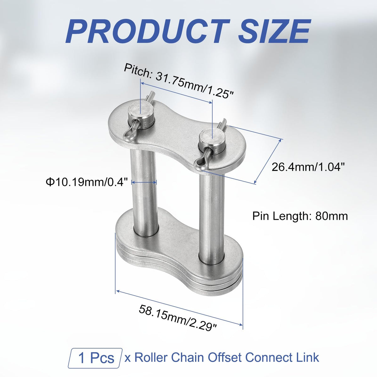 DTGN ISO(DIN) 20B-2 Roller Chain Connect Link, 31.75mm Pitch