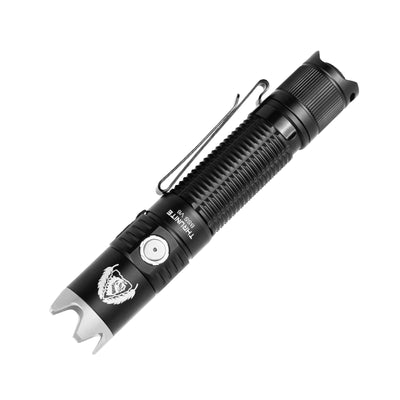BSS V6 Tactical Flashlight High 2000 Lumens, Black Scout Survival USB-C Rechargeable LED Flashlights, 6 Modes EDC