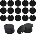 Round Aluminum Engraving Blanks Tags Stamping Blanks 25 Pack Diameter 1.57 Inch (Black)