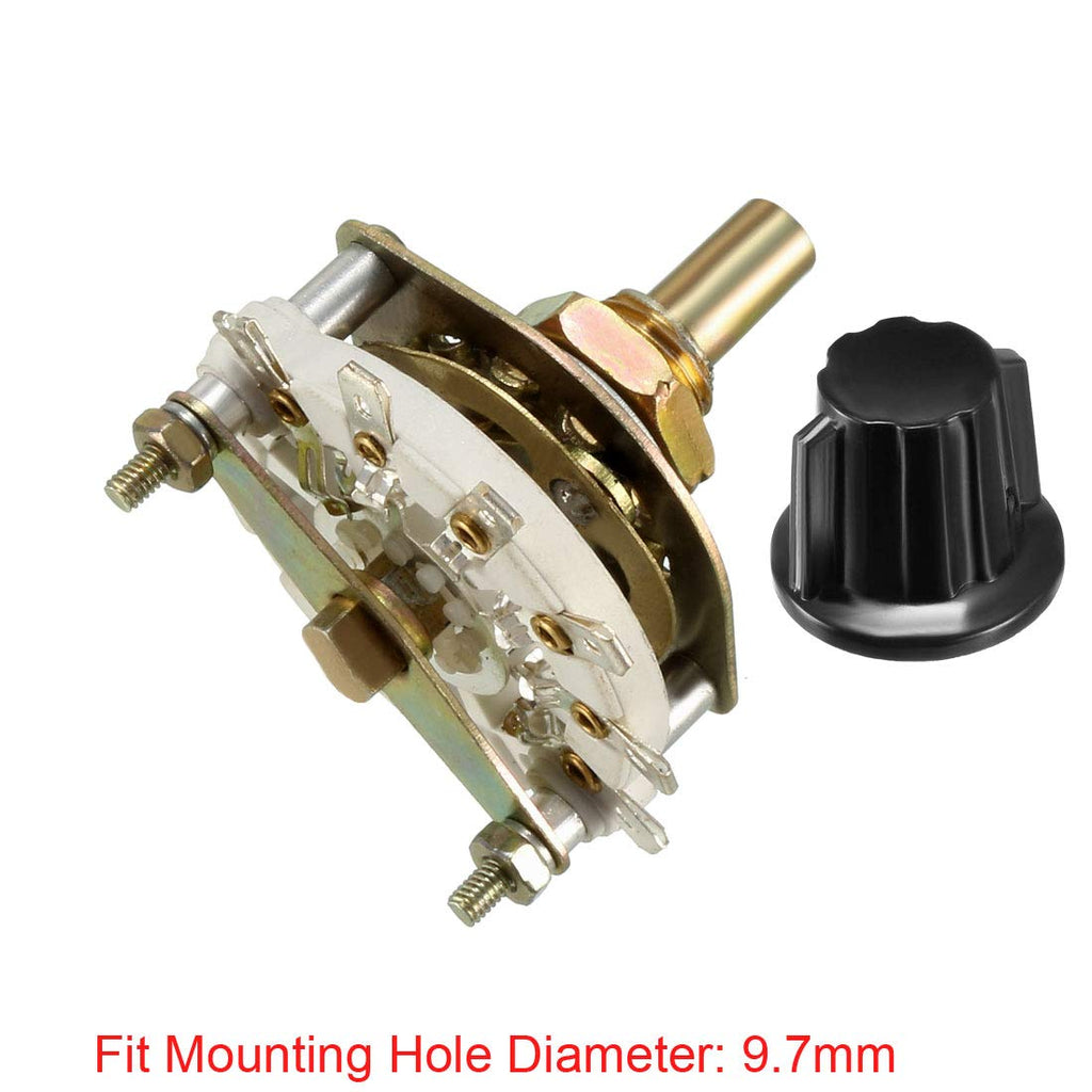 uxcell 1P5T 1 Pole 5 Position 1 Deck Band Channel Rotary Switch Selector with Knob