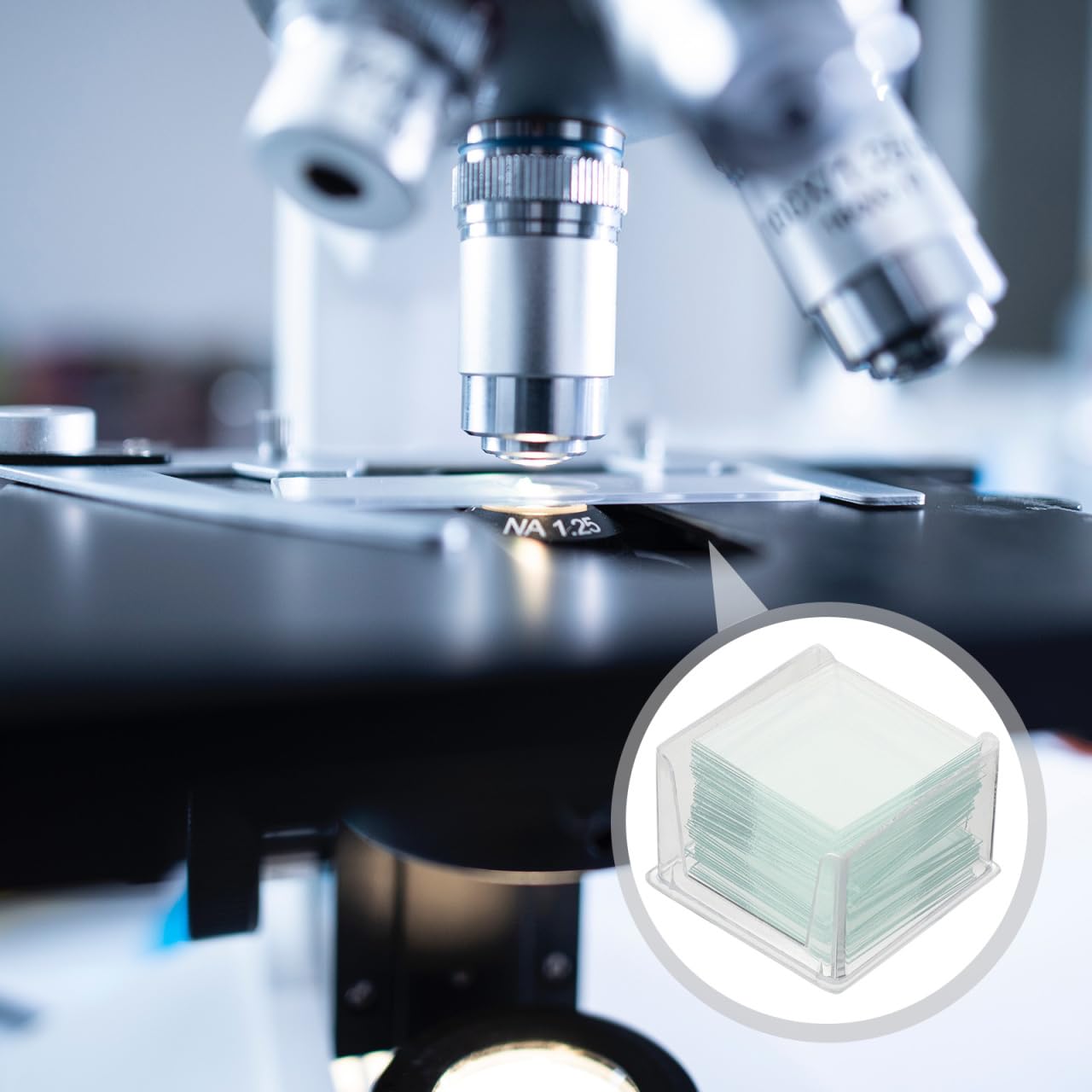 Microscope Cover Slips 1000 Pcs/10 Boxes Blank Optical Cover Glass for Specimen Flattening Lens Protection Lab Use