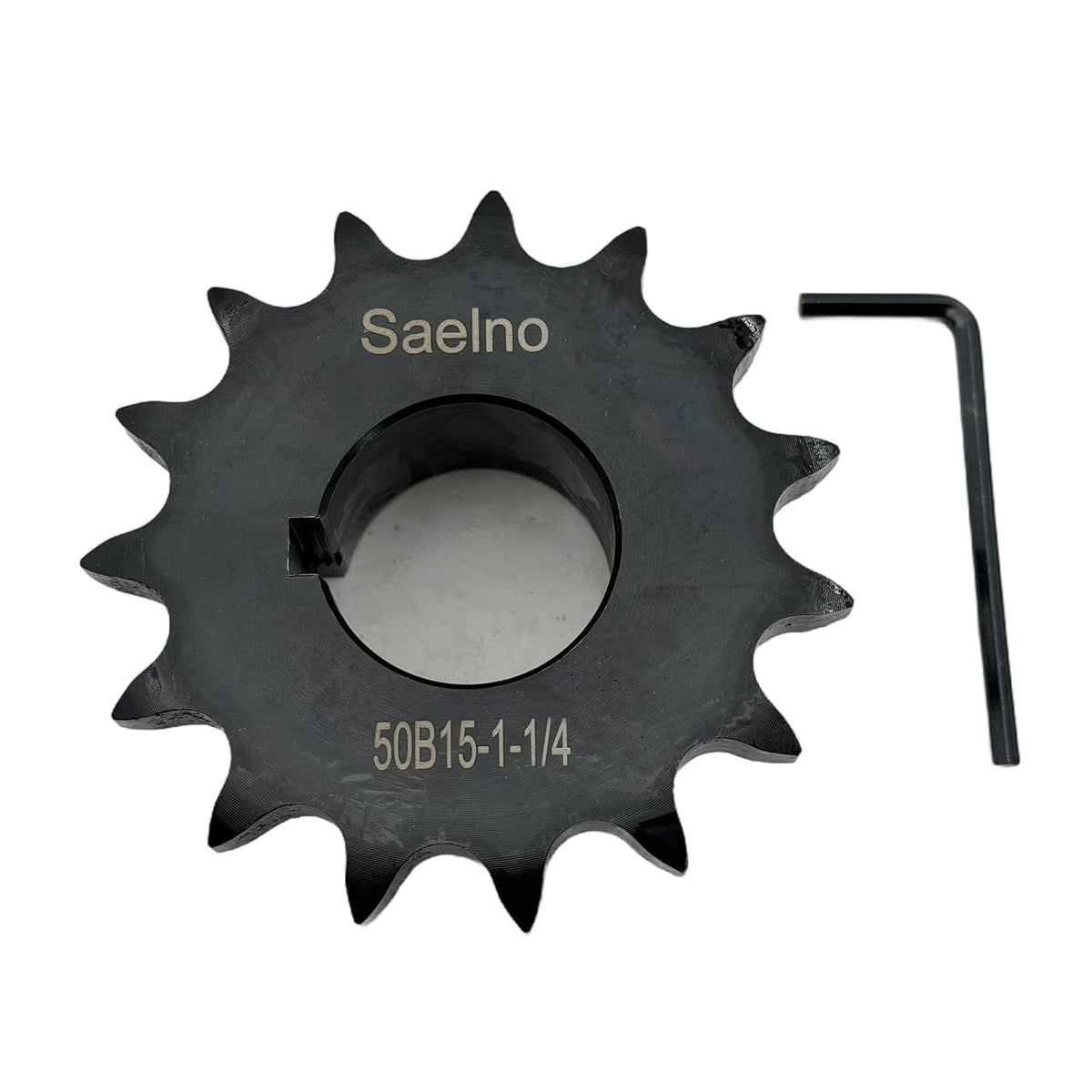 #50 Roller Chain Sprocket Type B 1 1/4 inch Bore 15 Tooth, Hardened Antirust 1045 Steel Drive Sprockets 50B15-1 1/4