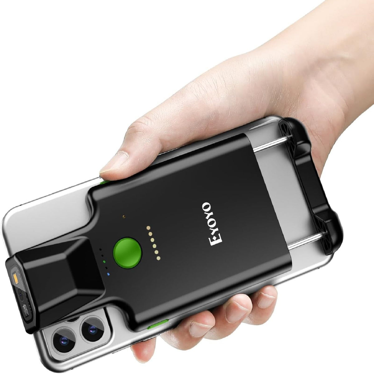 Bluetooth 1D 2D QR Back Clip Phone Barcode Scanner Wireless