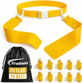 Adjustable Flag Football Belt Set, One Size Fits All | Pop-release flags for fast, fair calls; durable woven material