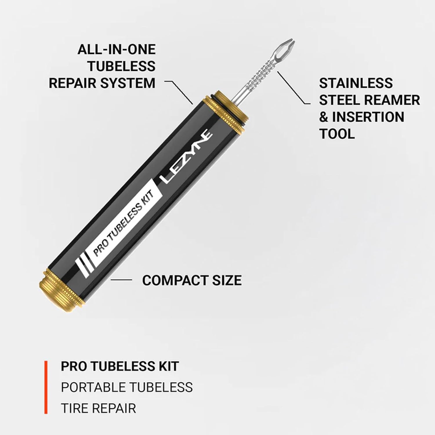 Pro Tubeless Bike Tire Repair Kit | All-in-One Tool, Aluminum Body, Tire Plugs, CO2 Inflator, Stainless Steel Tools