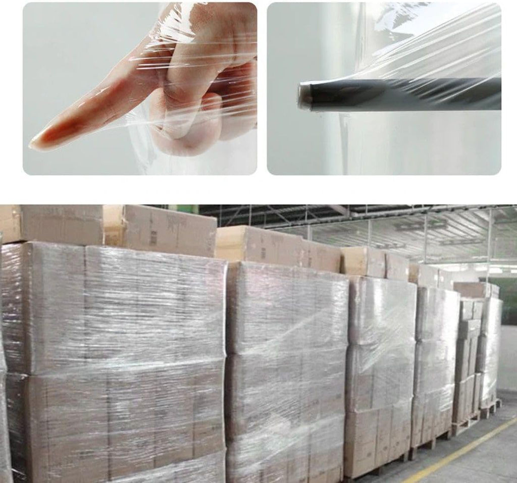 18" Stretch Wrap Film – 1200 ft, 80 Gauge Clear Plastic – Industrial Strength Shrink Wrap for Moving, Packing, Pallet