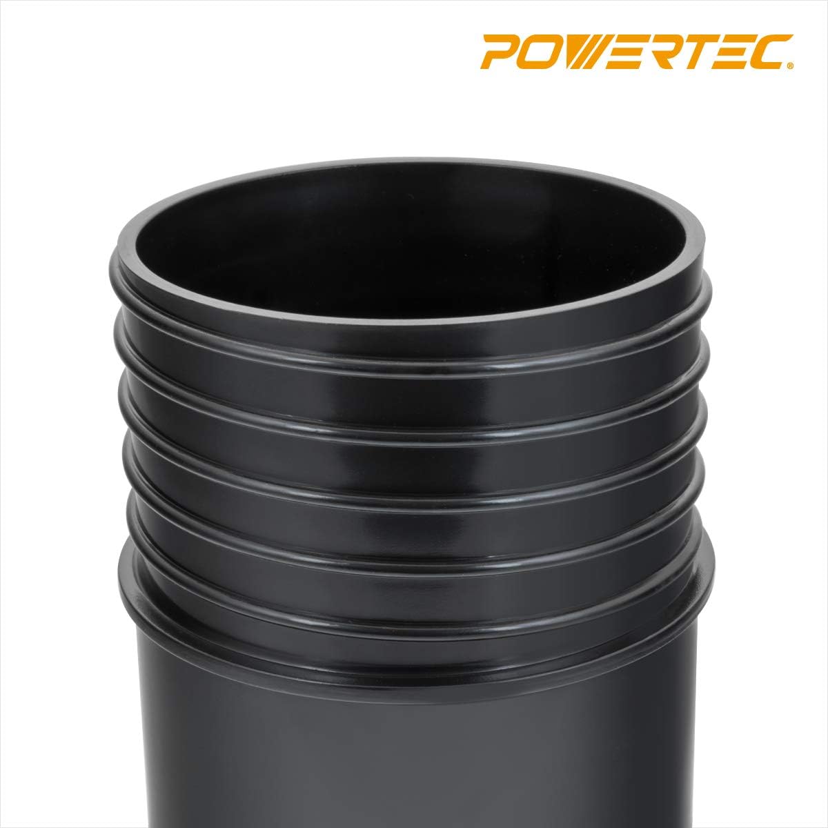 POWERTEC 70285 4" Quick Connect Splice for DWV PVC Pipe with Left-Hand Threaded End to 4" I.D. Flexible Hose.