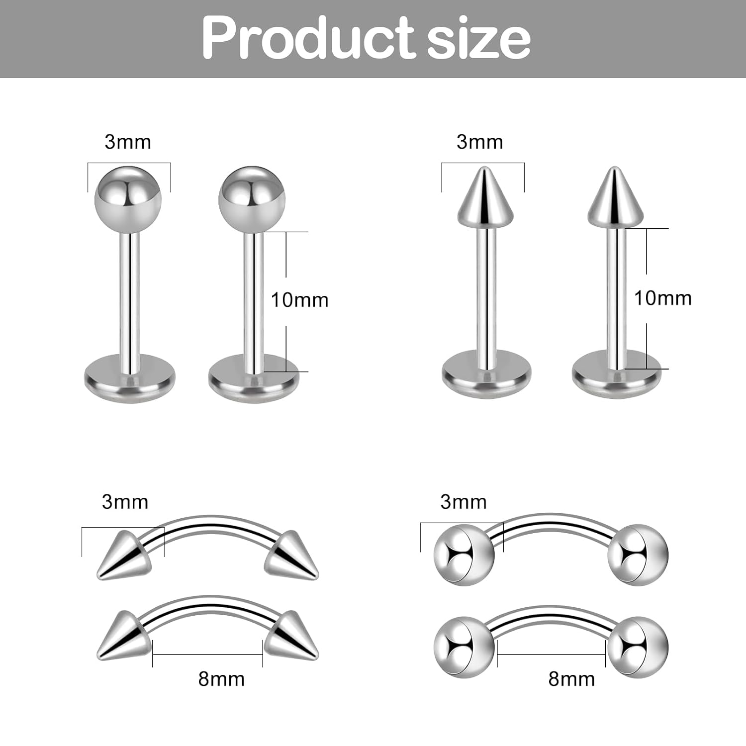 Body Septum Piercing Kit 25 Pcs Peirce Kits Include Septum Forceps Clamp Pliers 16 Pcs Stainless Steel Piercing