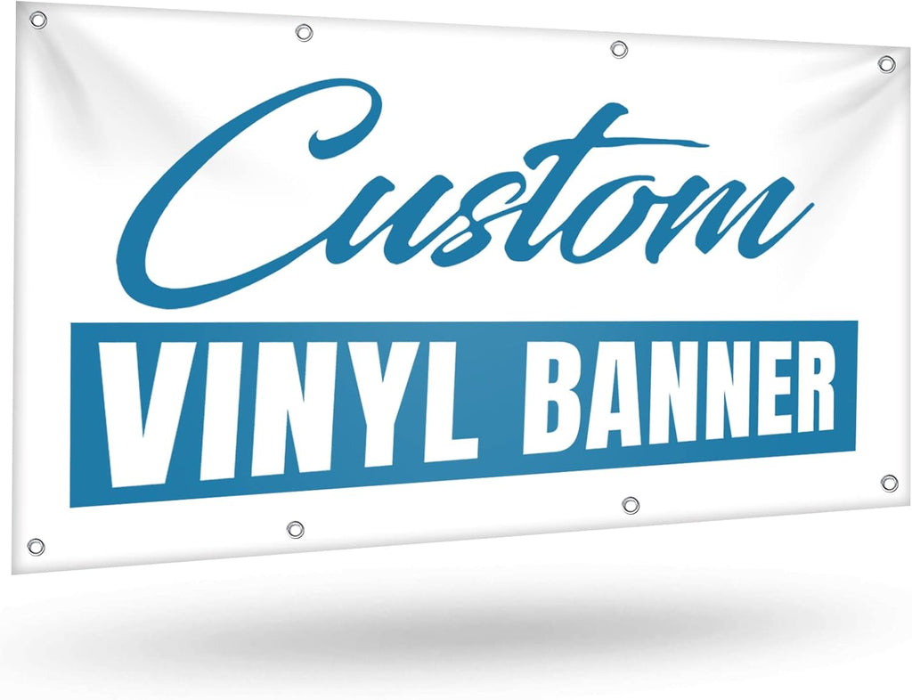 Custom Vinyl Banners and Signs Customize for Business Outdoor, Personalized Banner Customize with Logo Text for Party