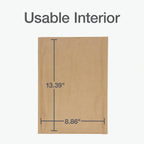 8 x 13 Curbside Recyclable Mailers, Brown Kraft Paper Padded Mailers, Self Seal Closure is Made with Water Based