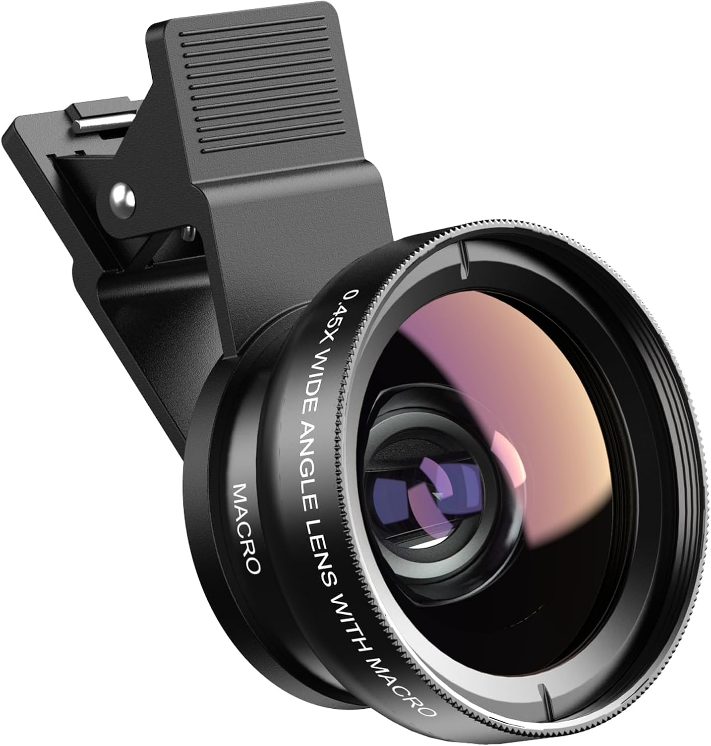 Phone Camera Lens, 2 in 1 Cell Phone Clip-on Lens Kit | 0.45X Wide Angle Lens 140°+ 12.5X Macro Lens Clip-on iPhone