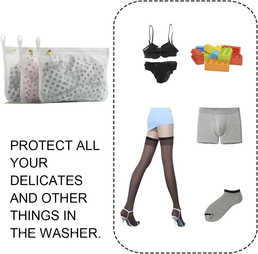 Delicates Laundry Bags, Bra Fine Mesh Wash Bag for Underwear, Lingerie, Bra, Pantyhose, Socks, Use YKK Zipper, Have