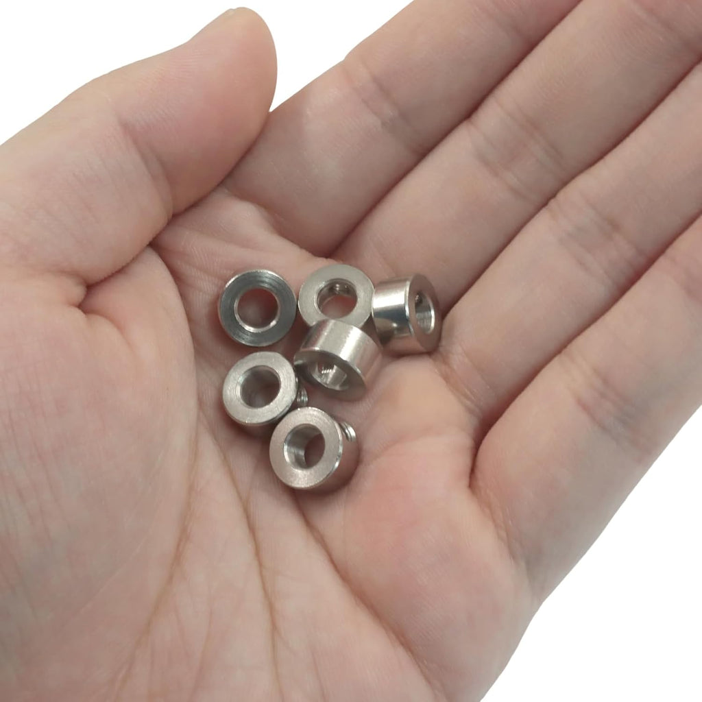 Bonsicoky Shaft Collars, 10 Pack, 5mm Bore, Aluminum, Silver