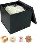 Black Gift Box with Lid 10x10x8 Inches Black Box