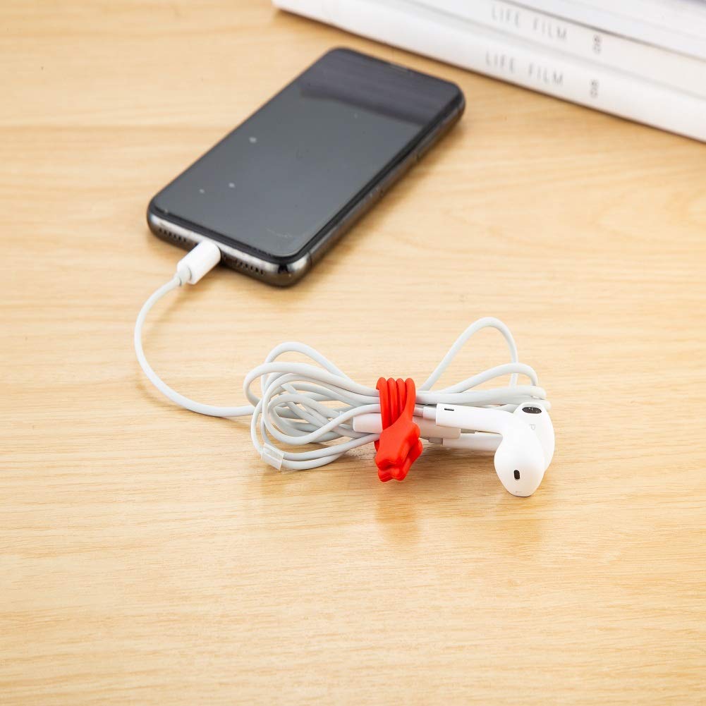 Reusable Silicone Twist Ties, 7.48'' Magnetic Cable Ties with Strong Magnet for Organizing Cables, Hanging Stuff, USB