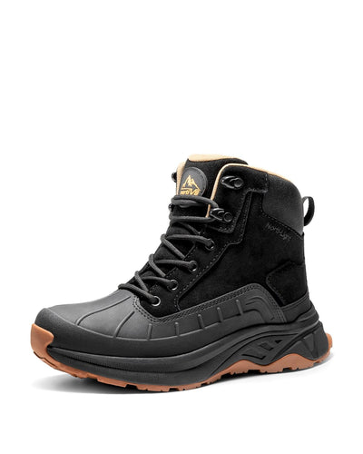Women's Waterproof Hiking Boots,Black,7.5